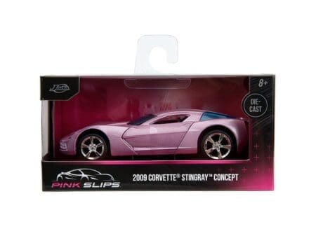 Jada 1:32 2009 Chevrolet Corvette Stingray Concept - Pink Metallic - Pink Slips