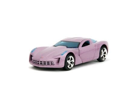 Jada 1:32 2009 Chevrolet Corvette Stingray Concept - Pink Metallic - Pink Slips - Image 2