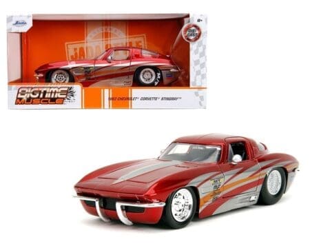 Jada 1:24 1963 Chevrolet Corvette Stingray - Red - Bigtime Muscle
