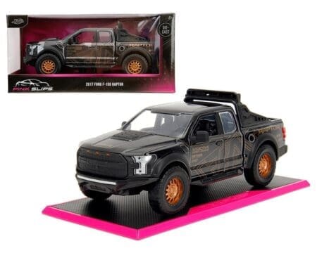 Jada 1:24 2017 Ford F-150 Raptor - Black - Pink Slips