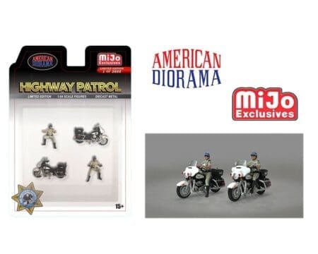American Diorama 1:64 Figures Highway Patrol Motorcycles - MiJo Exclusives Limited 3,600 Sets