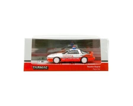 Tarmac Works 1:64 Toyota Supra Pace Car - White and Red - Hobby64