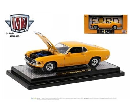 M2 Machines 1:24 1970 Ford Mustang Mach 1 428 - Orange - Release 109A
