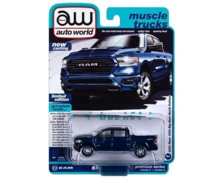 Auto World 1:64 2021 Ram 1500 Big Horn North Edition - Patriot Blue - Premium 2023 Release 4 Version A Limited Edition