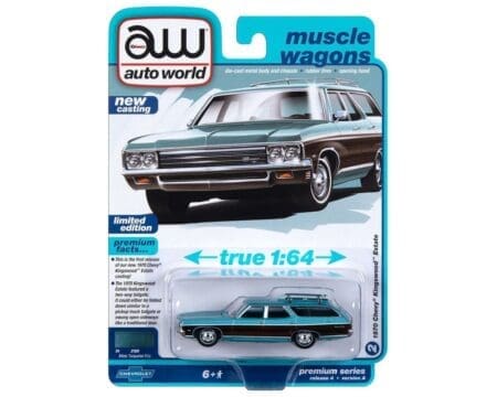 Auto World 1:64 1970 Chevrolet Kingswood Estate - Misty Turquoise Poly - Premium 2023 Release 4 Version A Limited Edition