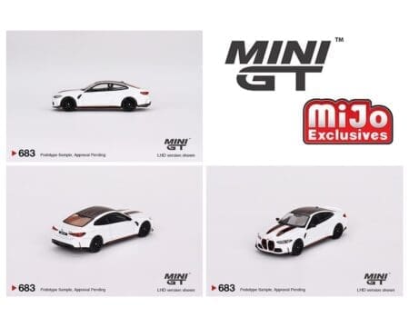 Mini GT 1:64 BMW M4 CSL - Alpine White - MiJo Exclusives