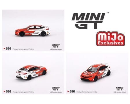 Mini GT 1:64 2023 Honda Civic Type-R Pace Car Red White - MiJo Exclusives