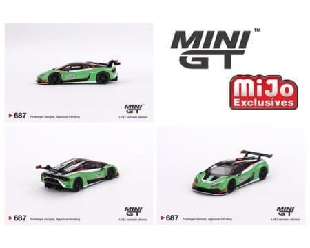 Mini GT 1:64 Lamborghini Huracan GT3 EVO2 Presentation Green - MiJo Exclusives