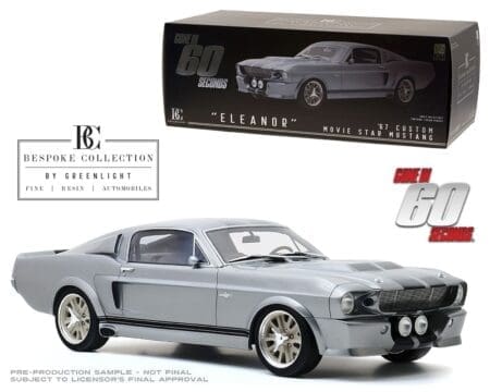 Greenlight 1:12 1967 Ford Mustang Eleanor - Gone In Sixty Seconds - Bespoke Collection