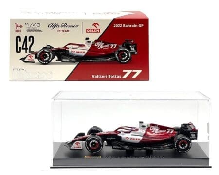 Bburago 1:43 Alfa Romeo 2022 F1 Team Bahrain GP #77 Valtteri Bottas - Race F1