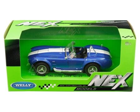 Welly 1:24 1965 Shelby Cobra 427 S/C Blue with White Stripes