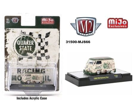 M2 Machines 1:64 1960 Volkswagen Delivery Van QUAKER STATE Weathered Limited 4,800 Pieces - Mijo Exclusives