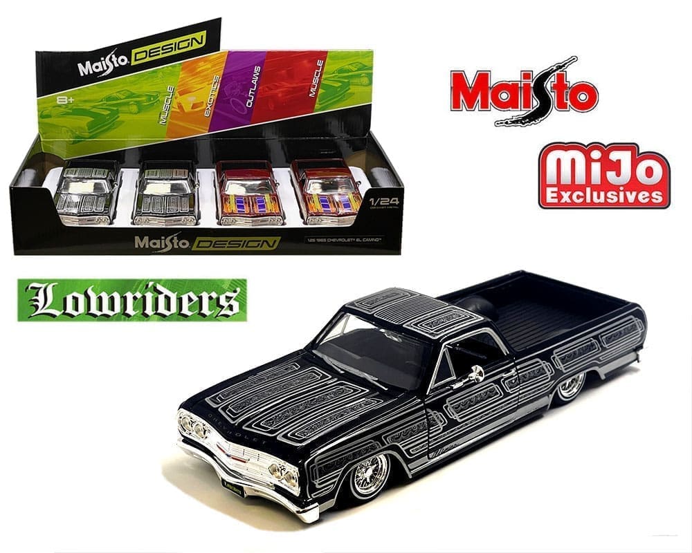 マイスト Mijo LOWRIDERS 1/25 1965 エルカミーノ RED JOHNNY LIGHTNING - '65 CHEVROLET EL CAMINO LOWRIDER 