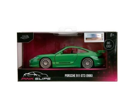 Jada 1:32 Porsche 911 GT3 (996) - Green - Pink Slips