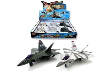 Aircraft 7.5" U.S.A.F. Lockheed Martin F-22 Raptor - XForce Commander – Display Tray Set of 6