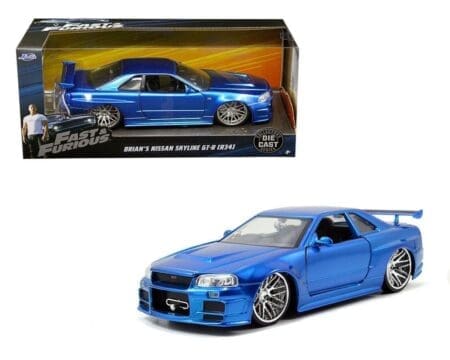 Jada 1:24 Brian's 2002 Nissan Skyline GT-R R34 – Fast & Furious
