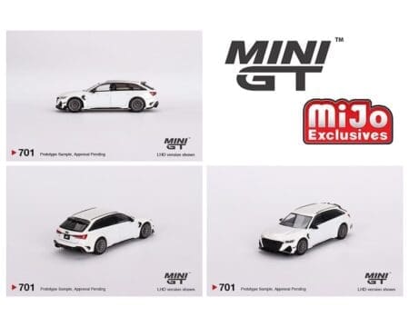 Mini GT 1:64 Audi ABT RS6-R Glacier - White Metallic - MiJo Exclusives