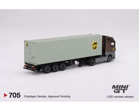 Mini GT 1:64 Mercedes-Benz Actros with 40 Ft Dry Container - UPS Europe - Image 4