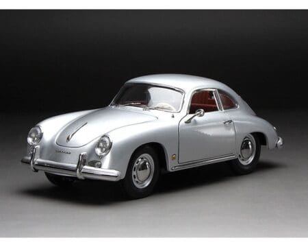 Sun Star 1:18 1957 Porsche 356A 1500 GS Carrera GT - Silver Metallic - European Collectibles - Image 2