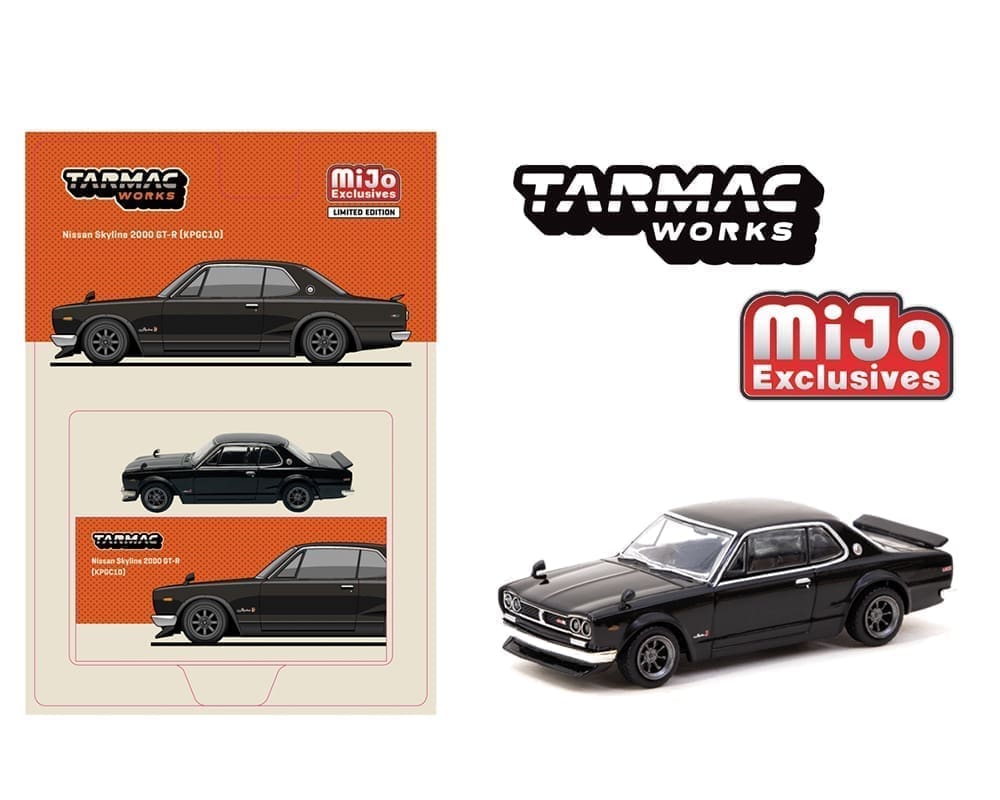 最終決算 GT-R 2000 Skyline Nissan 1:64 Works Tarmac (KPGC10) Black - ミニカー