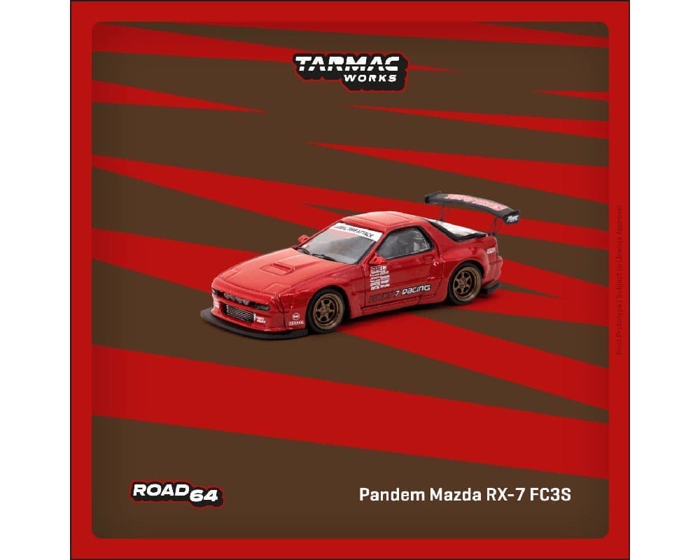 Tarmac Works 1:64 Pandem Mazda RX-7 FC3S - Red - Road64 - M & J