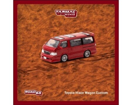 Tarmac Works 1:64 Toyota Hiace Wagon Custom - Red - Road64