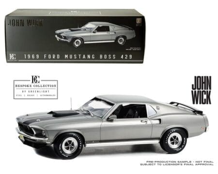Greenlight 1:12 John Wick 1969 Ford Mustang BOSS 429 Resin Vehicle - Bespoke Collection