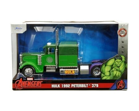Jada 1:24 Hulk 1992 Peterbilt 379 - Green - Marvel Avengers - Hollywood Rides