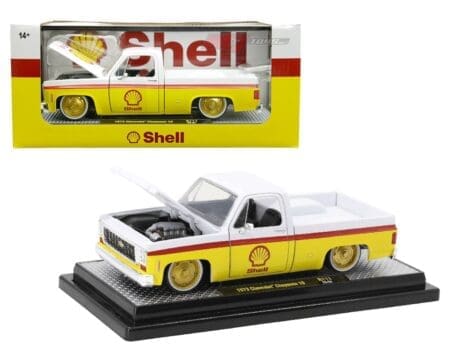 M2 Machines 1:24 1973 Chevrolet Cheyenne 10 Shell - White/Yellow with Red Stripe - Release 111 - Limited Edition