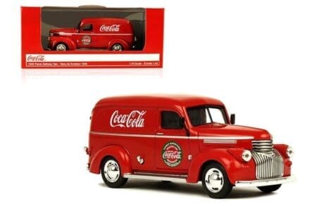 Motor City Classics 1:43 Coca-Cola 1945 Ford Panel Delivery Van - Red
