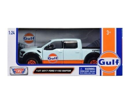 Motormax 1:27 2017 Ford F-150 Raptor - Light Blue - Gulf