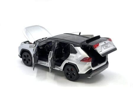MiJo Exclusives 1:24 Toyota Rav4 Hybrid XSE - Silver with Black Top - Image 2