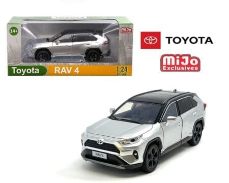 MiJo Exclusives 1:24 Toyota Rav4 Hybrid XSE - Silver with Black Top