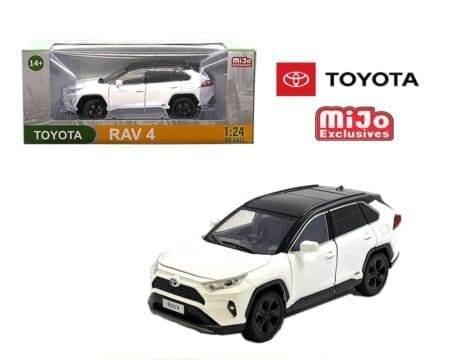 MiJo Exclusives 1:24 Toyota Rav4 Hybrid XSE - White with Black Top