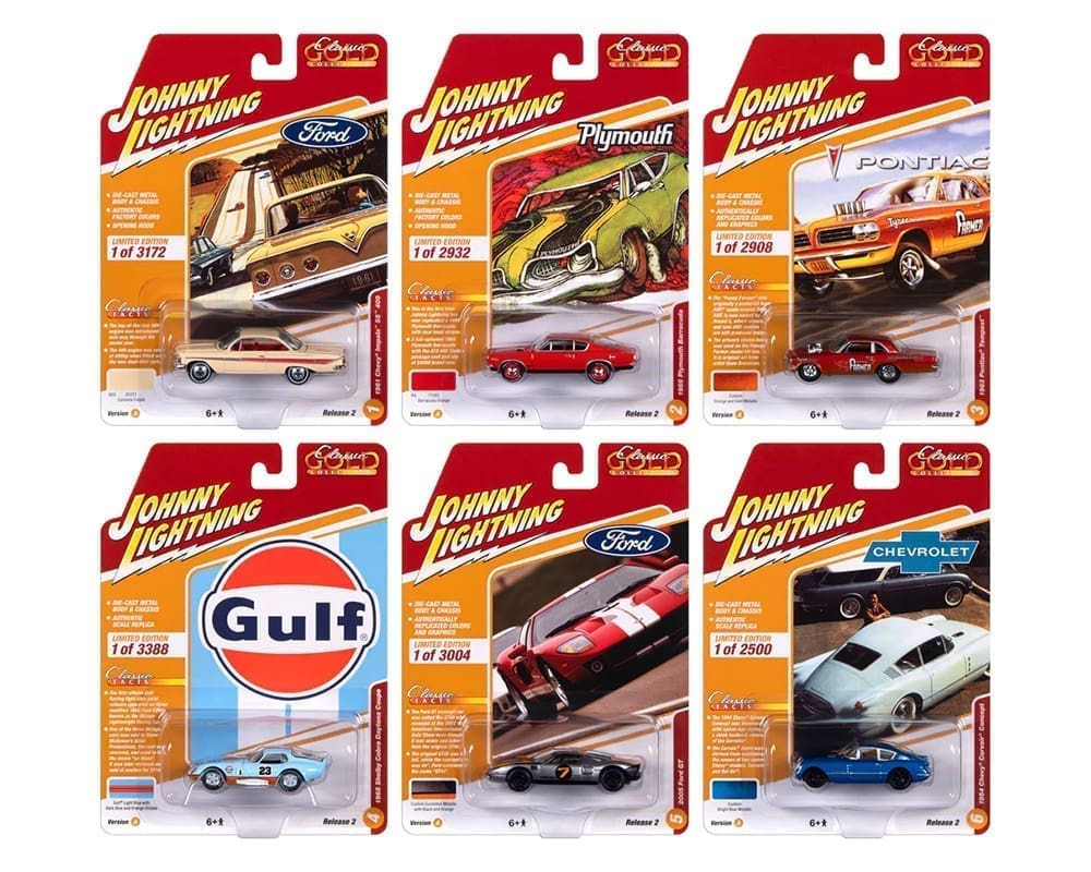 Johnny Lightning 164 Classic Gold 2023 Release 2 Version A Set M & J