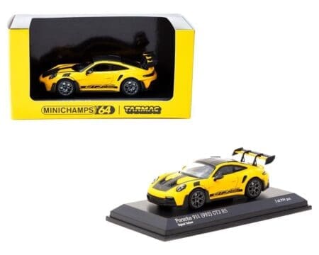Minichamps X Tarmac Works 1:64 Porsche 911 (992) GT3 RS - Signal Yellow - Collab64