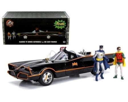 Jada 1:18 Classic TV Series Batmobile with Batman and Robin Die-Cast Figures - DC Comics - Hollywood Rides