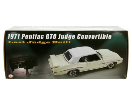 ACME 1:18 1971 Pontiac GTO Judge Convertible - White - Last Judge Built - Limited Edition