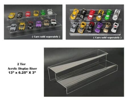 Riser 2 Tier Acrylic Stand Riser (13"x6.25"x3") - Mijo Exclusives