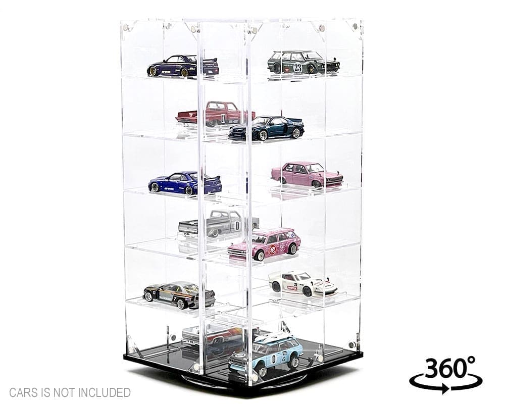 Showcase 1:64 24-Car Display Desk Top Spinner with Covers