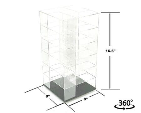 Showcase 1:64 Large 24-Car Display Desk Top Spinner with Mirror (8"x 8"x16.5") - MiJo Exclusives - Image 2