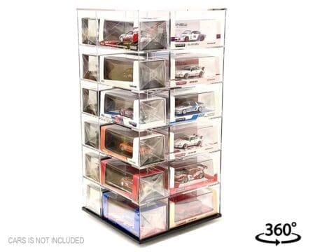 Showcase 1:64 Large 24-Car Display Desk Top Spinner (8"x 8"x16.5") - MiJo Exclusives - Image 4
