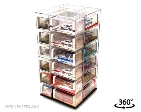 Showcase 1:64 Large 24-Car Display Desk Top Spinner (8"x 8"x16.5") - MiJo Exclusives - Image 6