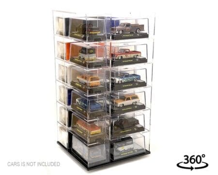 Showcase 1:64 Large 24-Car Display Desk Top Spinner (8"x 8"x16.5") - MiJo Exclusives - Image 3