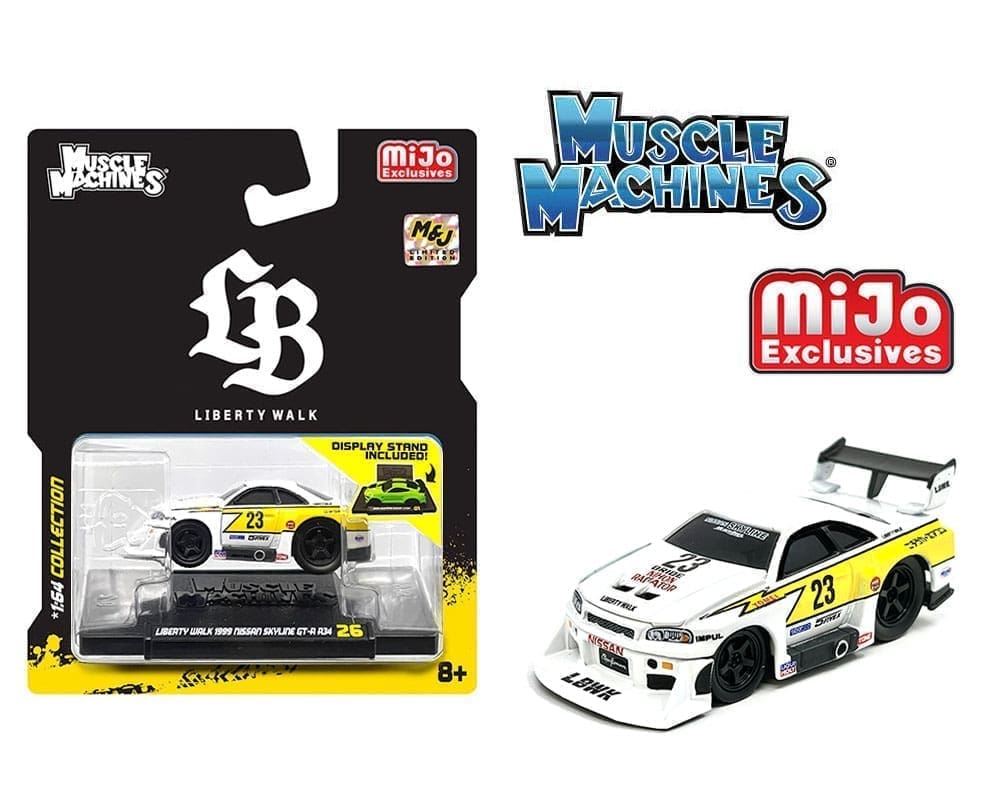 Muscle Machines 1:64 LBWK Nissan GT-R R34 Super Silhouette