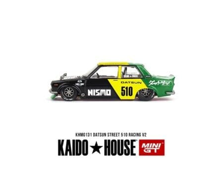 Kaido House x Mini GT 1:64 Datsun Street 510 Racing V2 - Black Yellow - Image 2