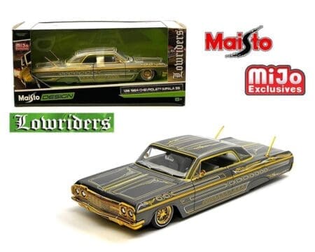 Maisto 1:24 1964 Chevrolet Impala SS Lowrider - Grey - Design Lowriders - Mijo Exclusives