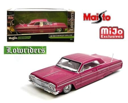 Maisto 1:24 1964 Chevrolet Impala SS Lowrider - Pink - Design Lowriders - Mijo Exclusives