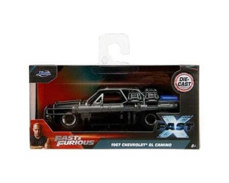 Jada 1:32 1967 Chevrolet El Camino with Cannon (Matte Black) – Fast & Furious: Fast X