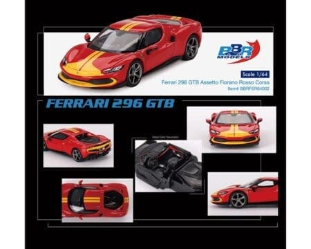 BBR Models 1:64 Ferrari 296 GTB Assetto Fiorano - Rosso Corsa - Image 2
